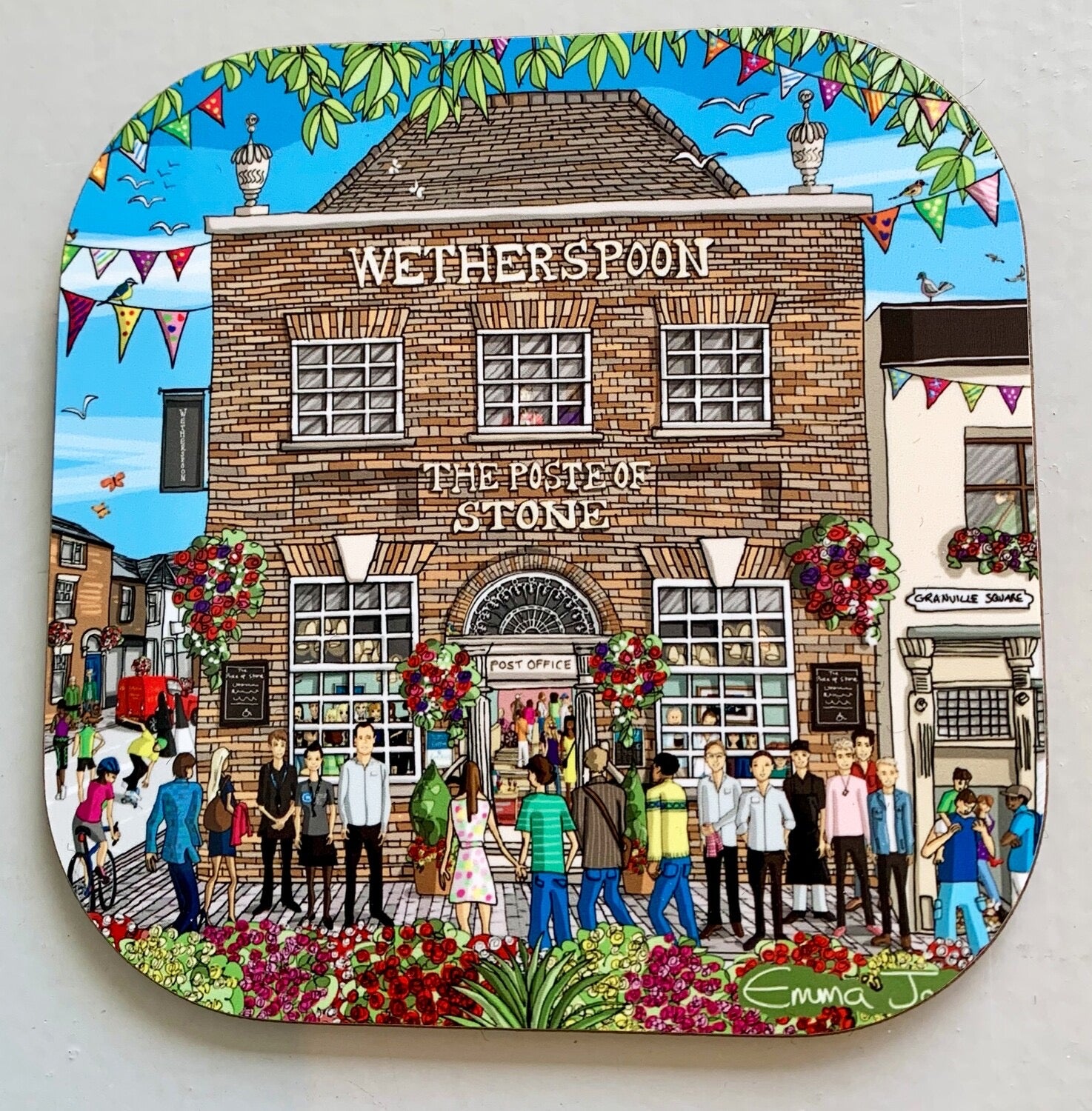 Emma Joustra Stone Wetherspoons - Poste of Stone Coaster