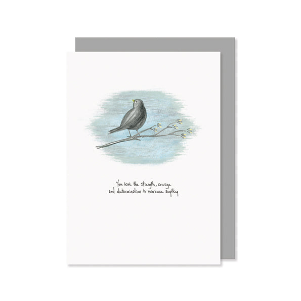 East of India Bird Blank Card - You Have Strength/Courage