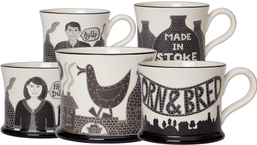 Moorland Pottery Ay Up Duck Mug (stokie scenery)