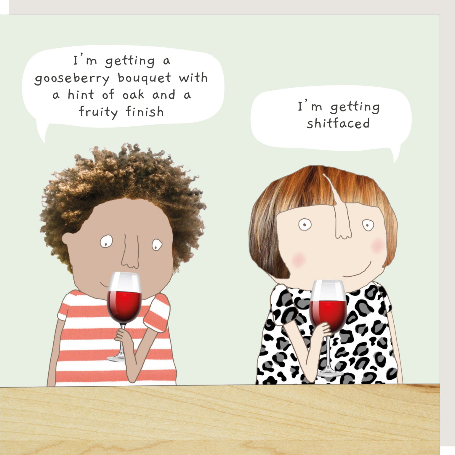 Rosie Made A Thing - Wine Tasting - Blank Card
