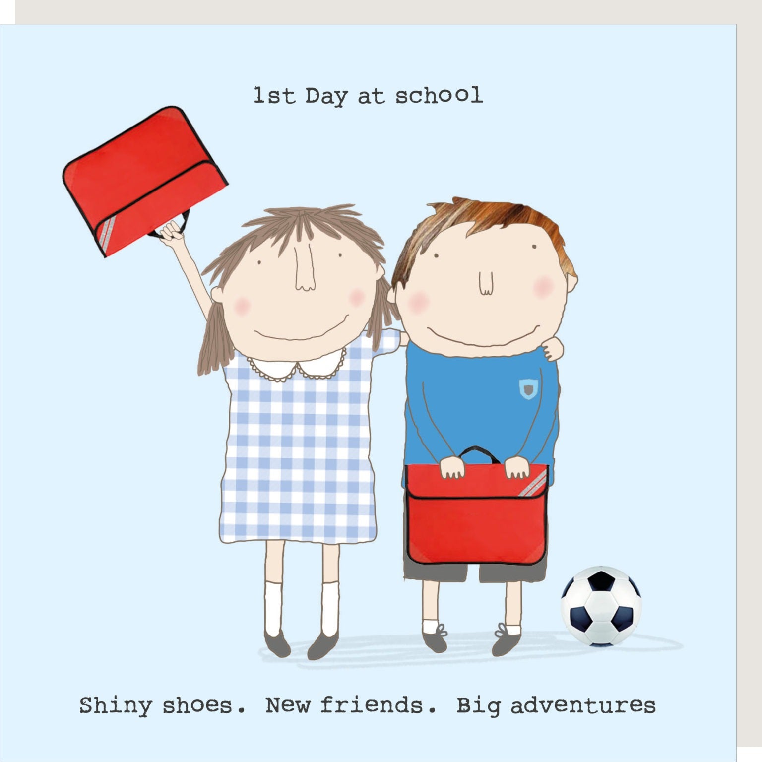 Rosie Made A Thing - 1st Day at School - Blank Card