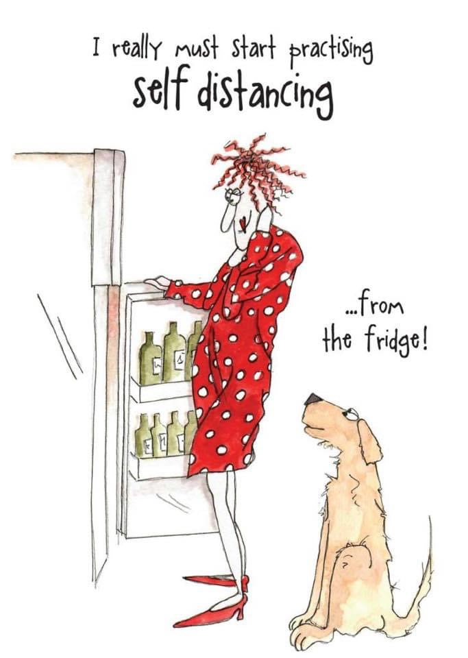 Camilla & Rose Blank Card- Self Distancing from the Fridge