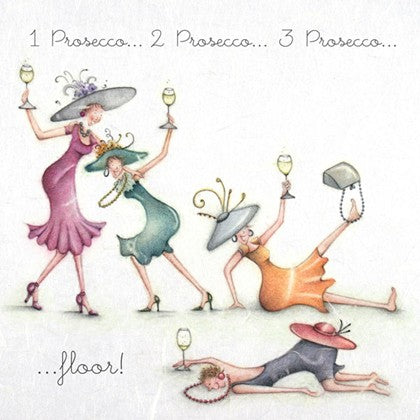 Berni Parker Blank Card - 1 Prosecco, 2 Prosecco