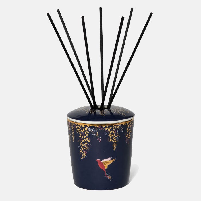 NEW Sara Miller Ceramic Boxed Reed Diffuser - Amber, Orchid & Lotus Blossom