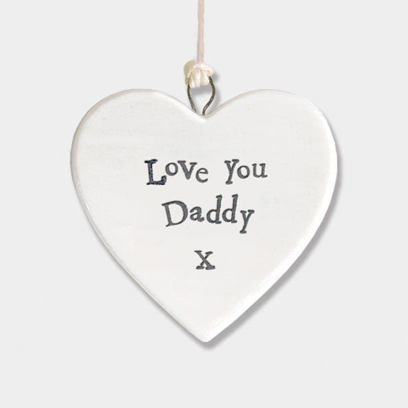 East of India Porcelain MINI Heart -Love you Daddy x