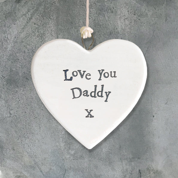 East of India Porcelain MINI Heart -Love you Daddy x