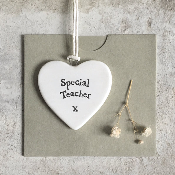 East of India Porcelain MINI Heart -Special Teacher x