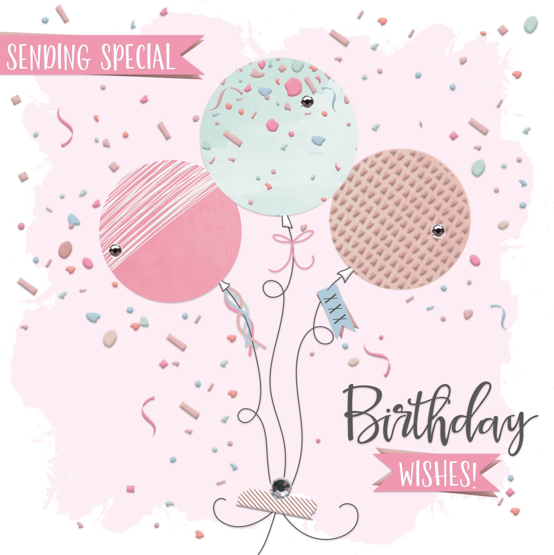 The Handcrafted Card Company Sending Special Birthday Wishes Balloon Card