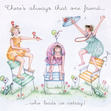 Berni Parker Blank Card - Friend Leads us Astray