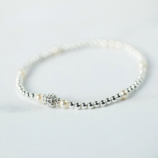 Pearl (June Birthstone) Silver Bracelet