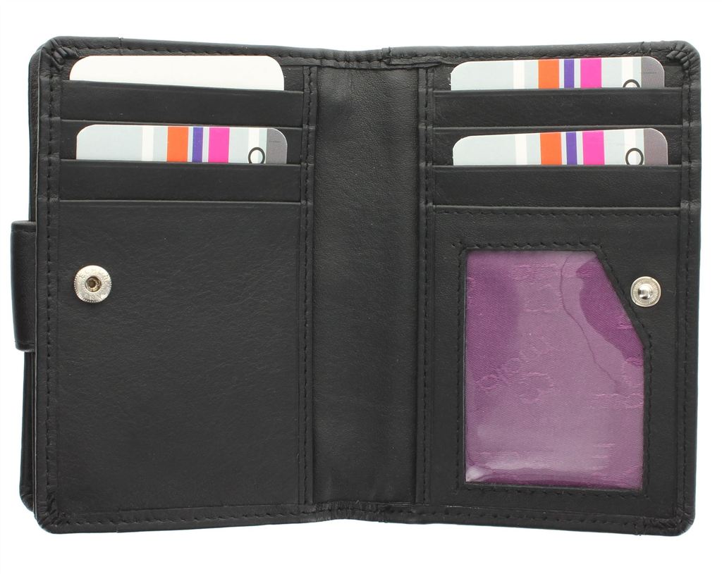 Mala Leather Origin Small Tab Purse with RFID Protection (3118 5)- Black