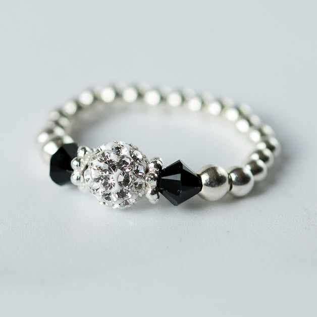 Tiffany Stretch Ring - Jet Black