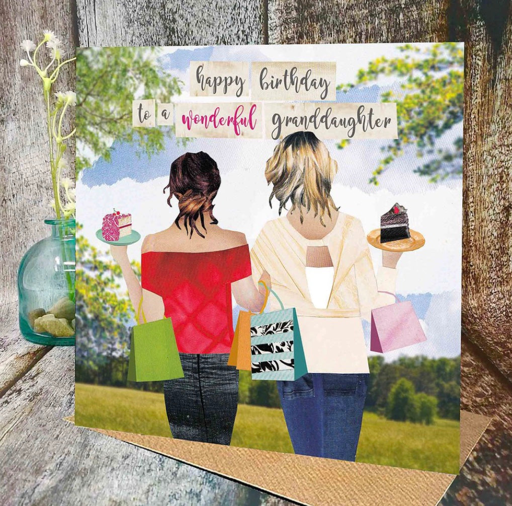 Flying Teaspoons Wonderful Granddaughter Birthday Card