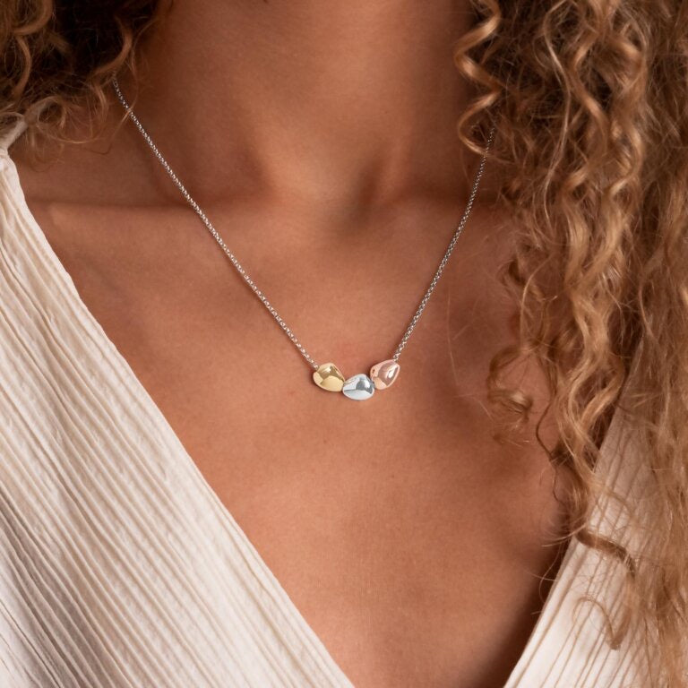 Joma Jewellery Florence Pebble Necklace - Mixed Metals
