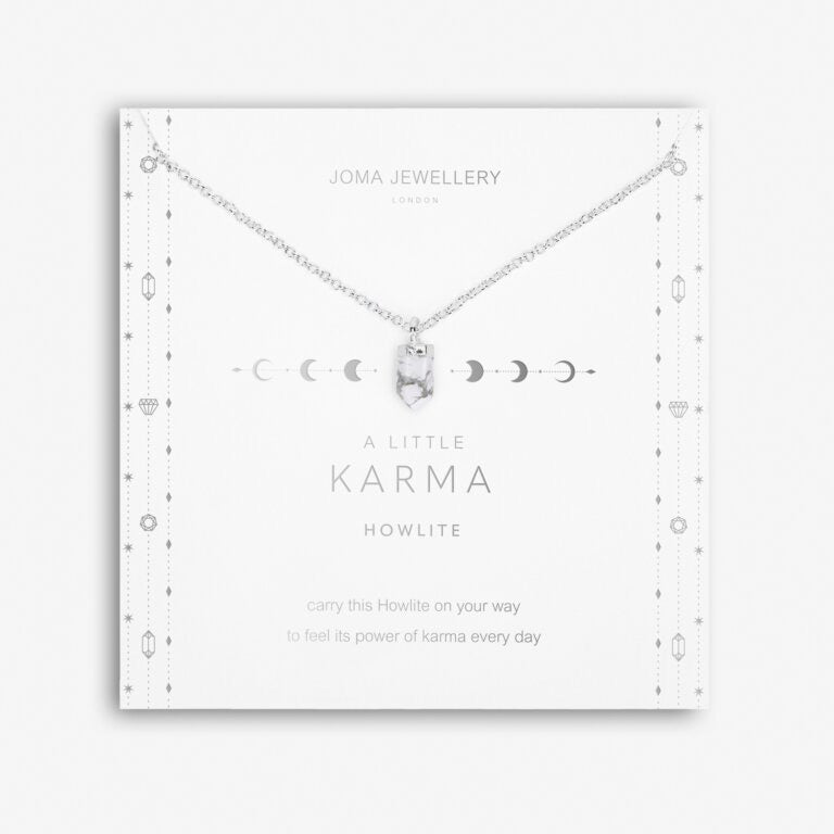 Joma Jewellery Affirmation Crystal - A Little 'Karma' Necklace - Howlite