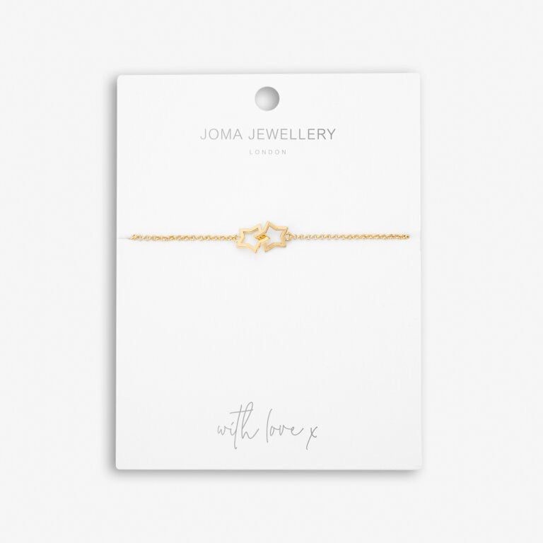 Joma Jewellery Infinity Links Gold Star Bracelet