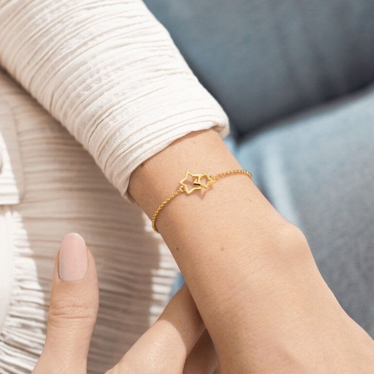 Joma Jewellery Infinity Links Gold Star Bracelet