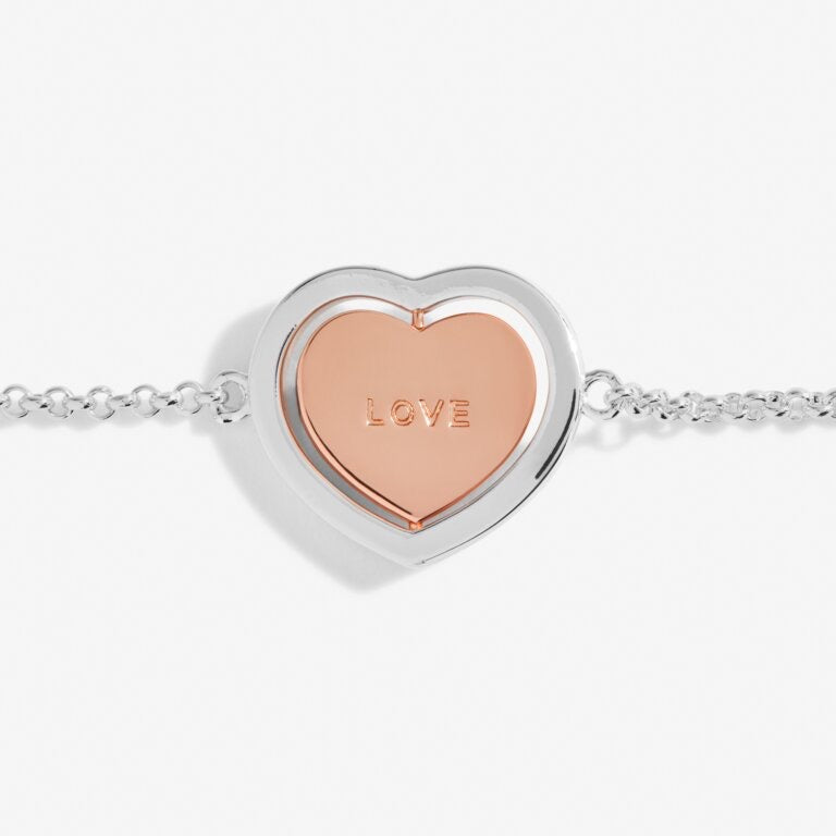 Joma Jewellery Sentiment Spinners - Love - Silver & Rose Gold Bracelet