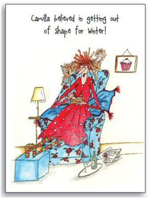 Camilla & Rose Blank Card - Getting Out of Shape for Winter!