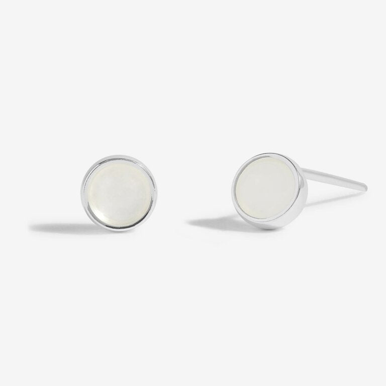 Joma Jewellery Birthstone Boxed Stud Earrings - April - Rock Crystal