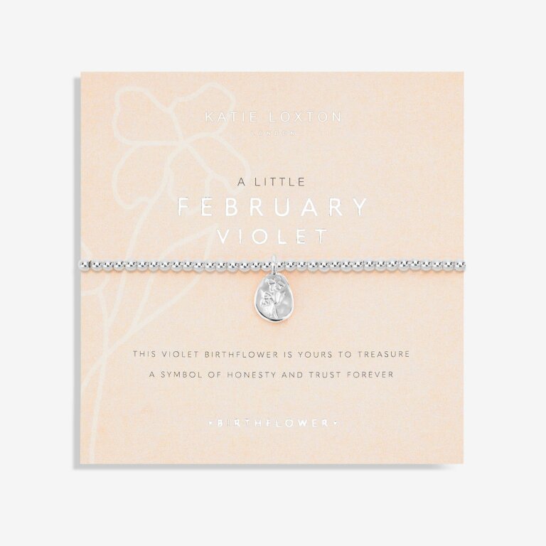 Joma Jewellery - 'A Little February Violet' Birthflower Bracelet