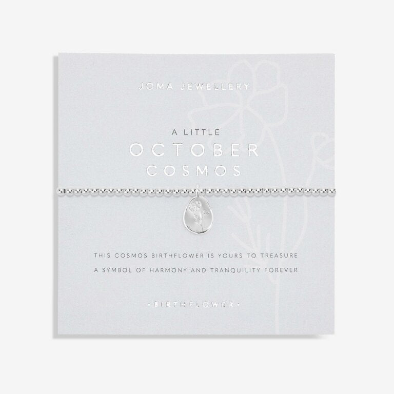Joma Jewellery - 'A Little October Cosmos' Birthflower Bracelet