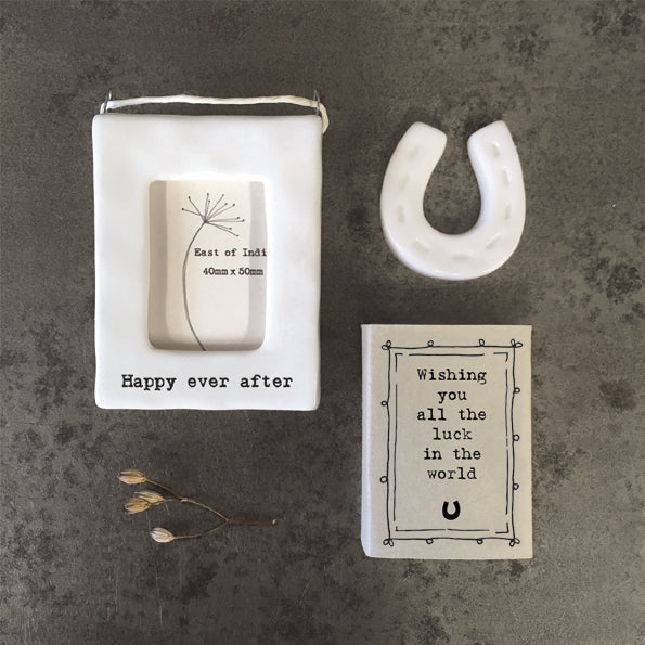 East of India Matchbox - Ceramic Ornament - Lucky Horseshoe