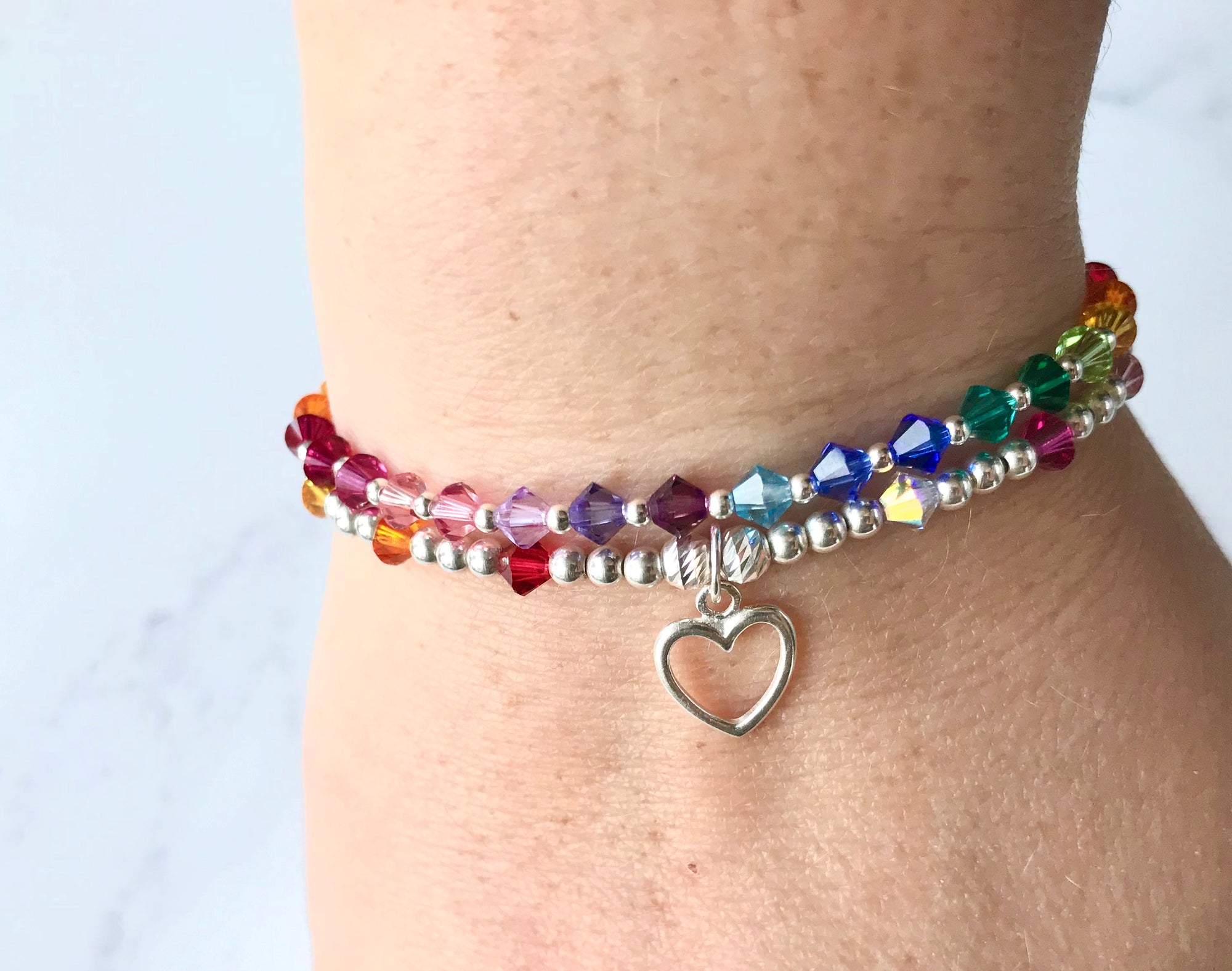Jolu Jewellery Rainbow Positivity Bracelet 🌈
