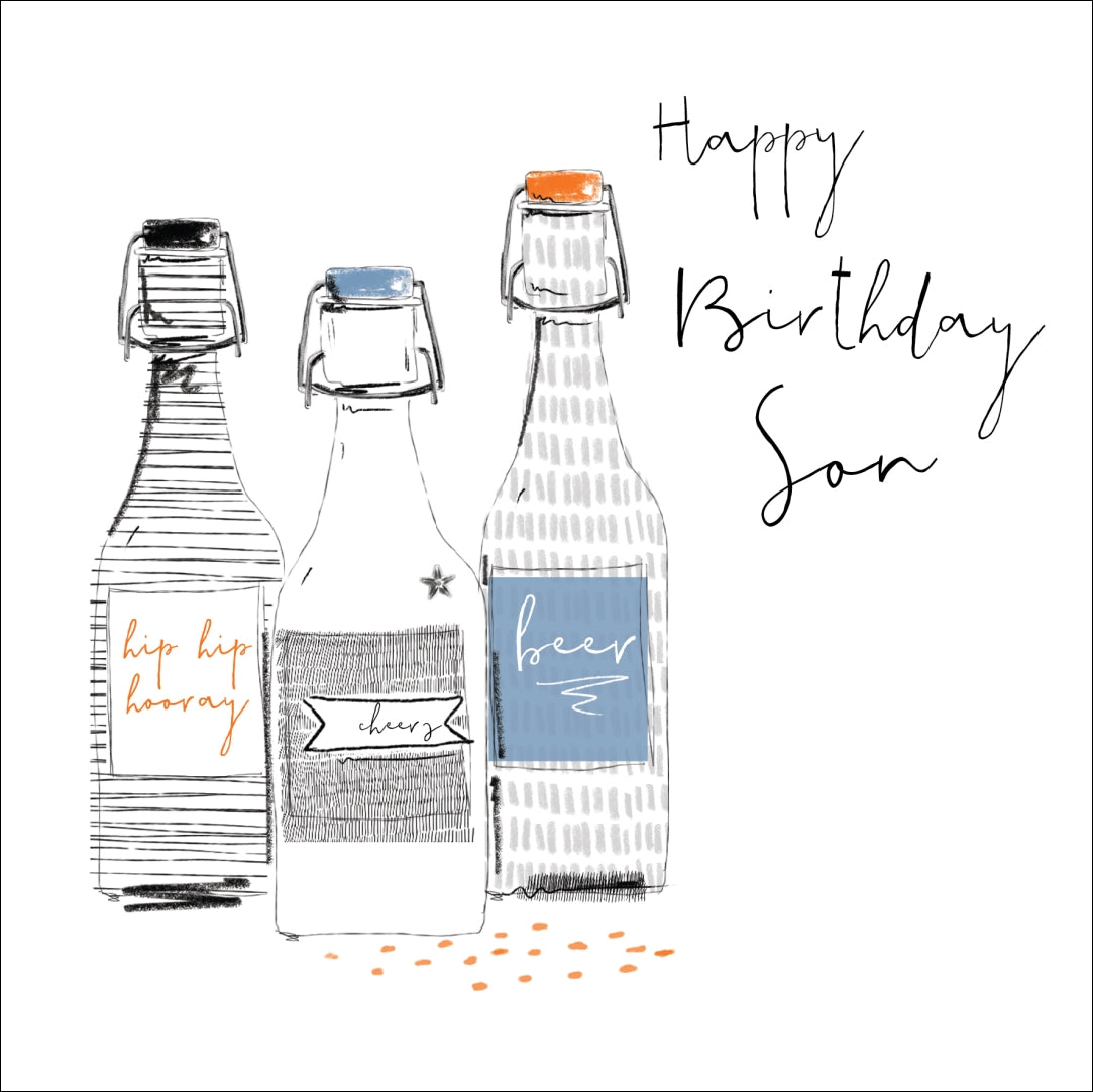 Happy Birthday Son Beers Card