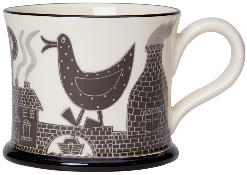 Moorland Pottery Ay Up Duck Mug (stokie scenery)