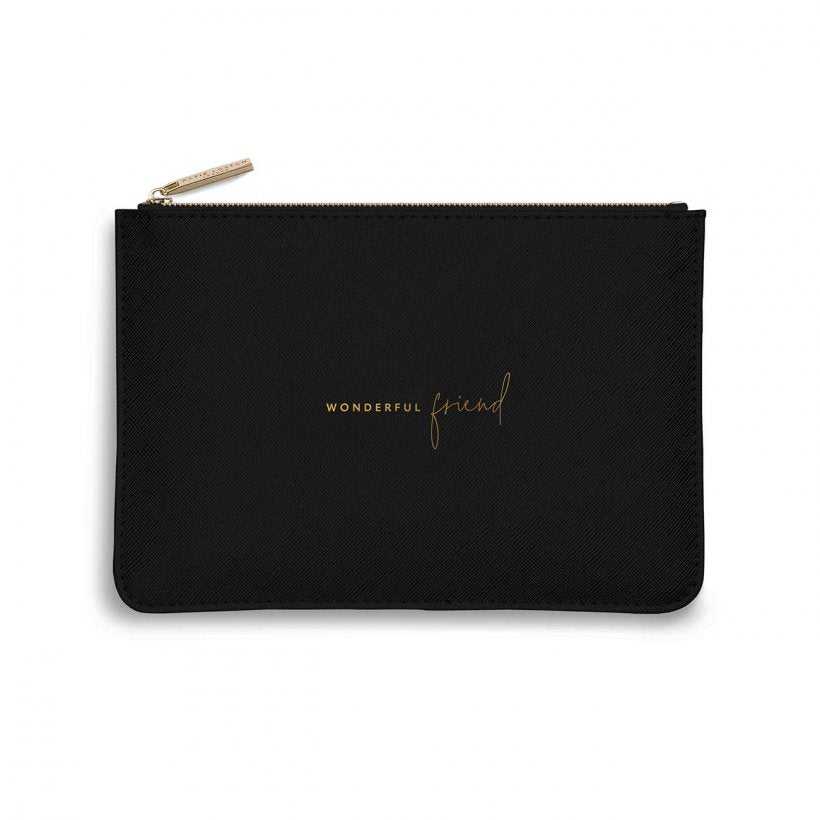 Katie Loxton Perfect Pouch - Wonderful Friend - Black