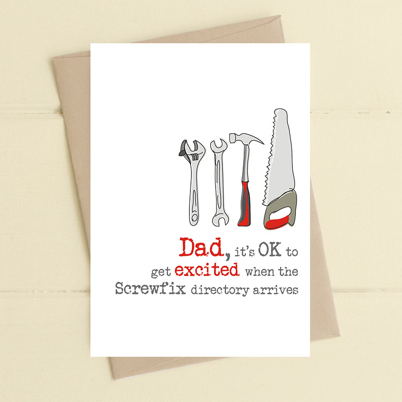 Dandelion Stationery - Dad Screwfix Blank Card