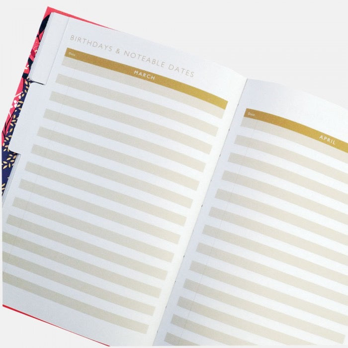 Sara Miller Coral Citrus Butterfly Address Book & Contacts Book