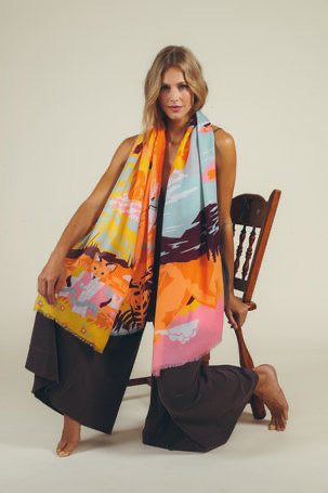 Powder Print Scarf - Glamping