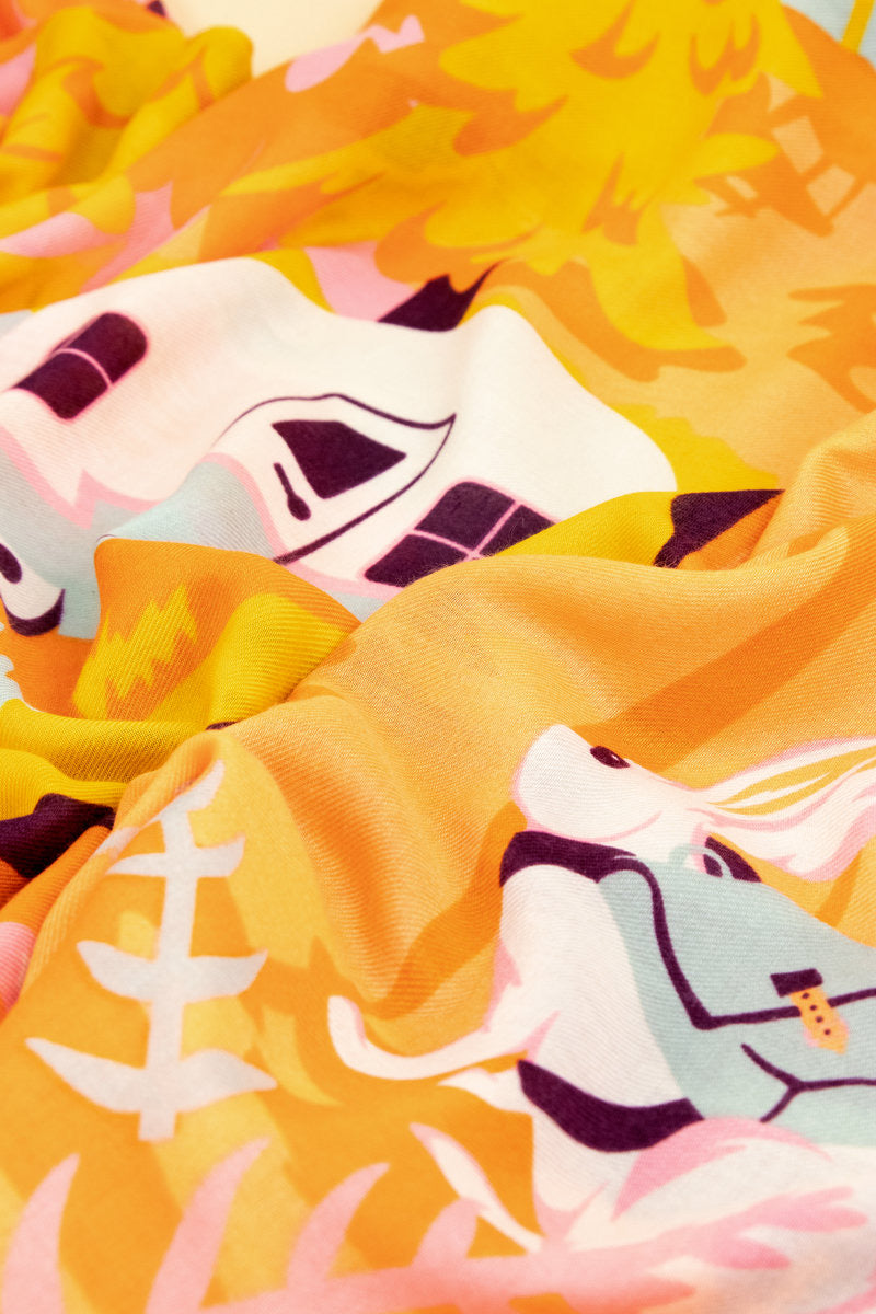 Powder Print Scarf - Glamping