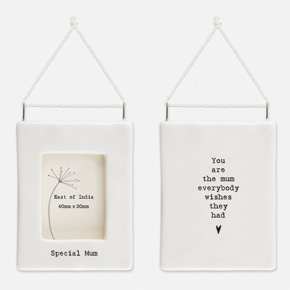 East of India Porcelain Mini Hanging Frame - Special Mum