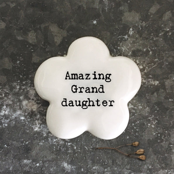 East of India Flower Token - Amazing Granddaughter