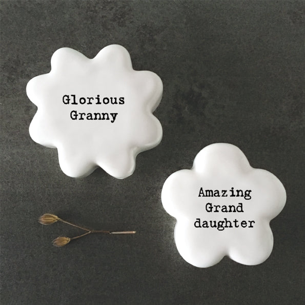 East of India Flower Token - Amazing Granddaughter