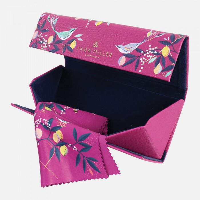 Sara Miller Mauve Orchard Birds Glasses Case