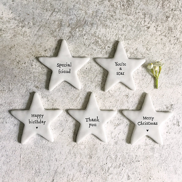 East of India Tiny Star Token - You're a Star