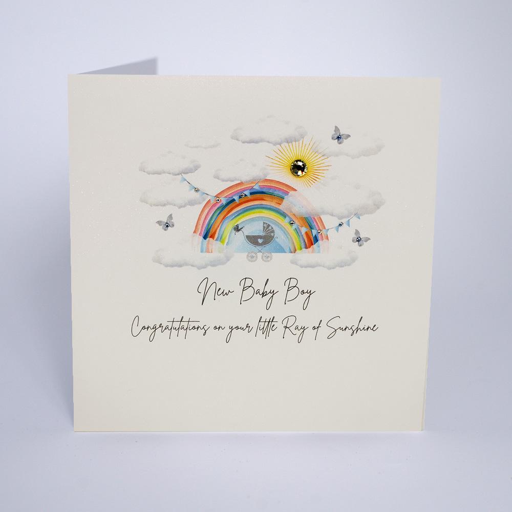 Five Dollar Shake New Baby Boy Little Ray of Sunshine Card