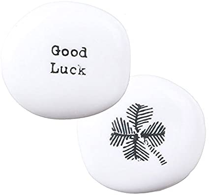 East of India Porcelain Pebble - Shamrock/Good Luck