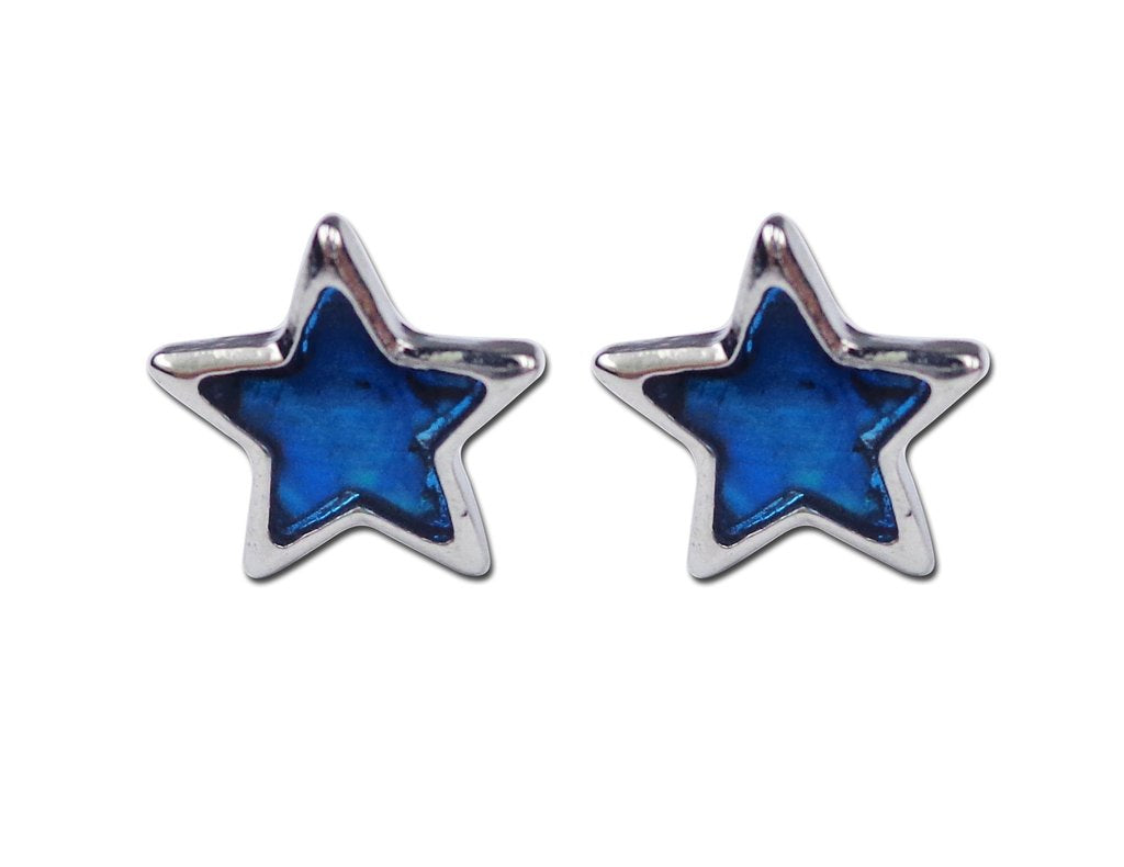 Byzantium Paua Shell Stud Earrings -Stars