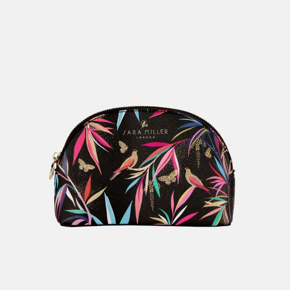 Sara Miller Black Bamboo Small Cosmetic Bag