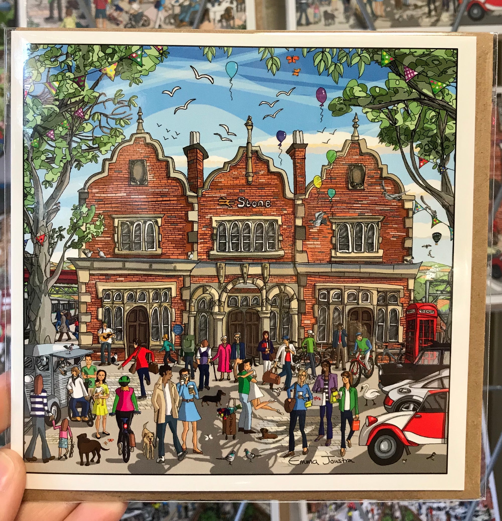 Emma Joustra Stone Railway Station Card
