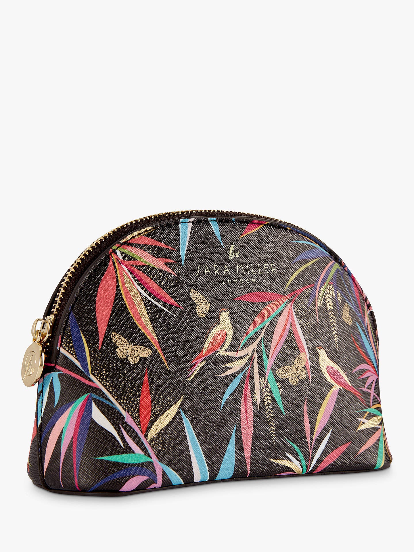 Sara Miller Black Bamboo Small Cosmetic Bag