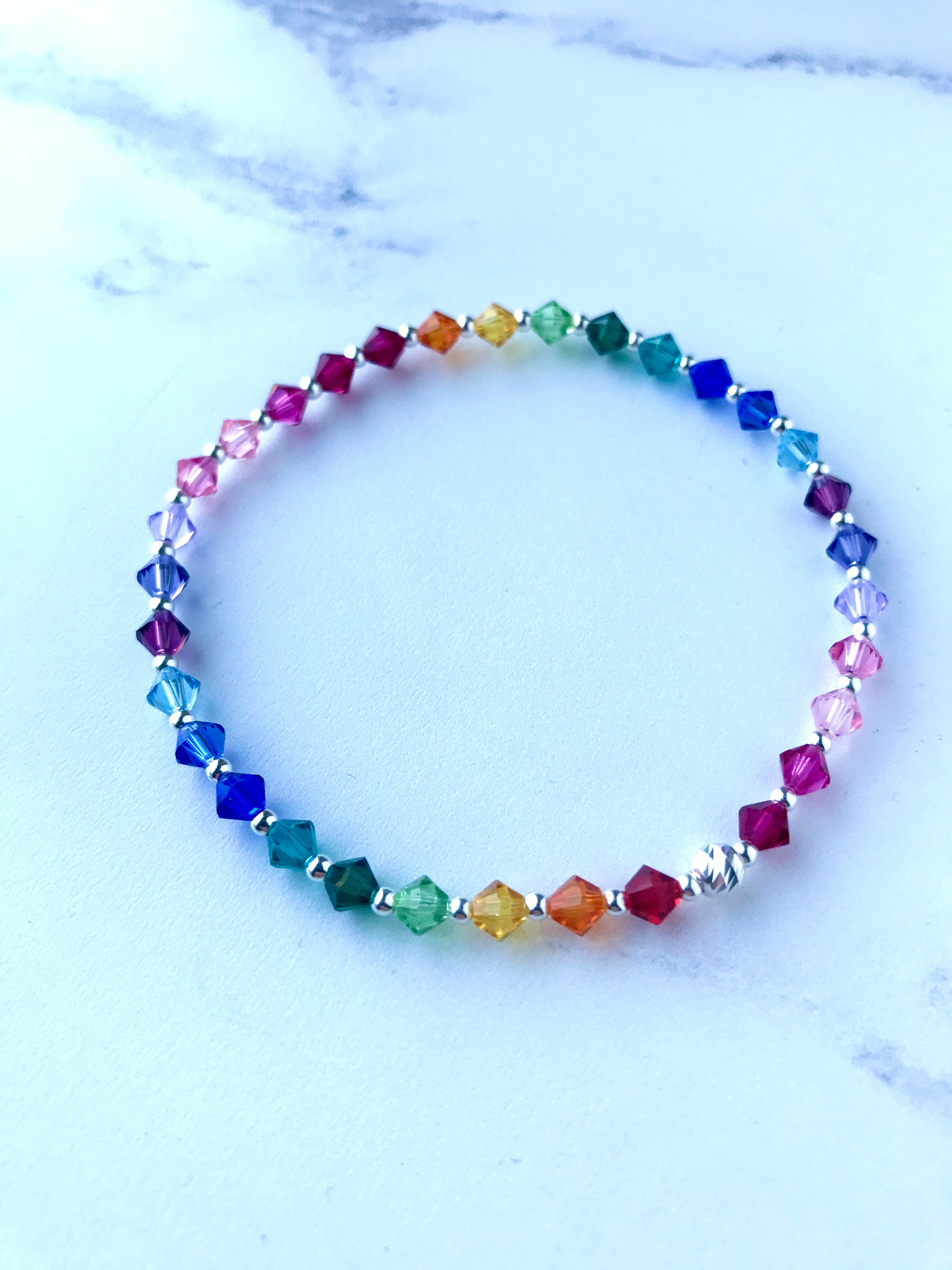 Jolu Jewellery Rainbow Positivity Bracelet 🌈