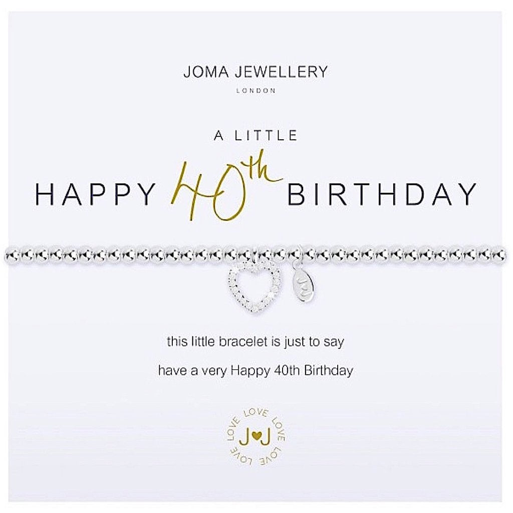 Joma Jewellery A Little Happy 40th Birthday Bracelet