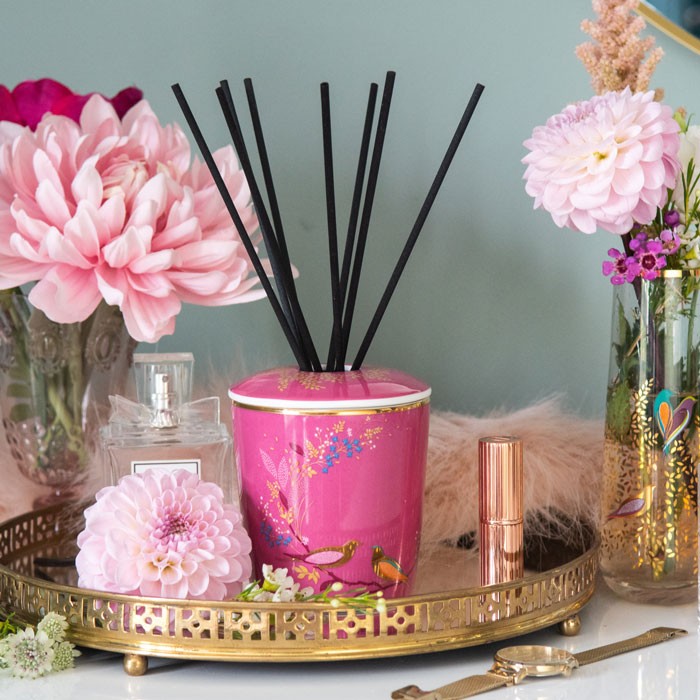 Sara Miller Luxury Ceramic Boxed Reed Diffuser - Sandalwood, Cardamon & Oud