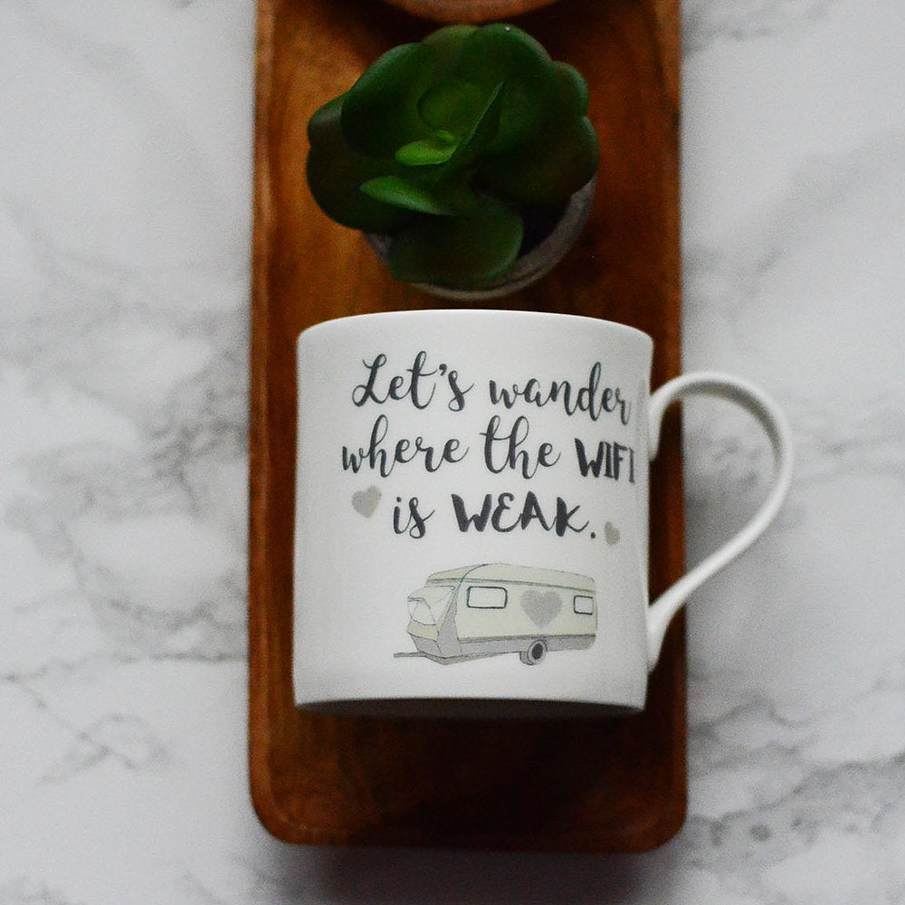 Dimbleby Ceramics Camping Fine Bone China Mug - Wifi